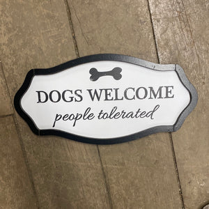 Dogs welcome people tolerated